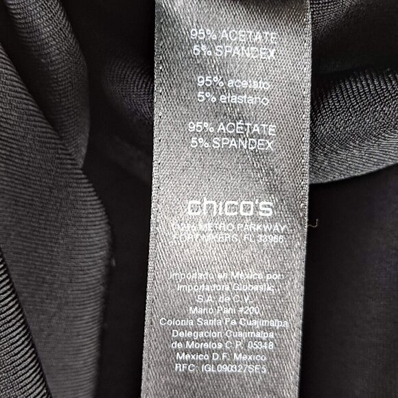 Traveler's by Chico's Size 3 (US L) Black Sleeveless Tunic Top Side Vents NWT - Picture 8 of 12